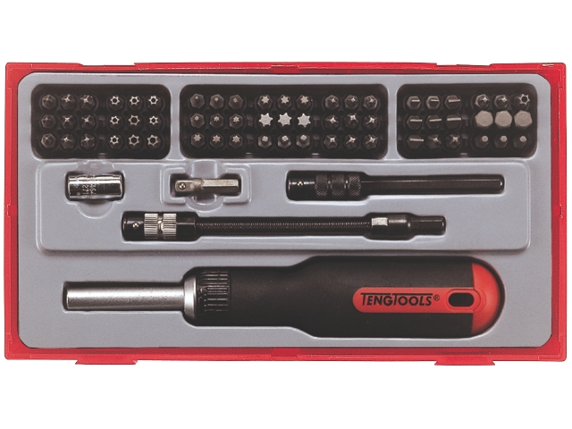 Bit-skraldeskruetrækkersæt fra Teng Tools - Tilbud!