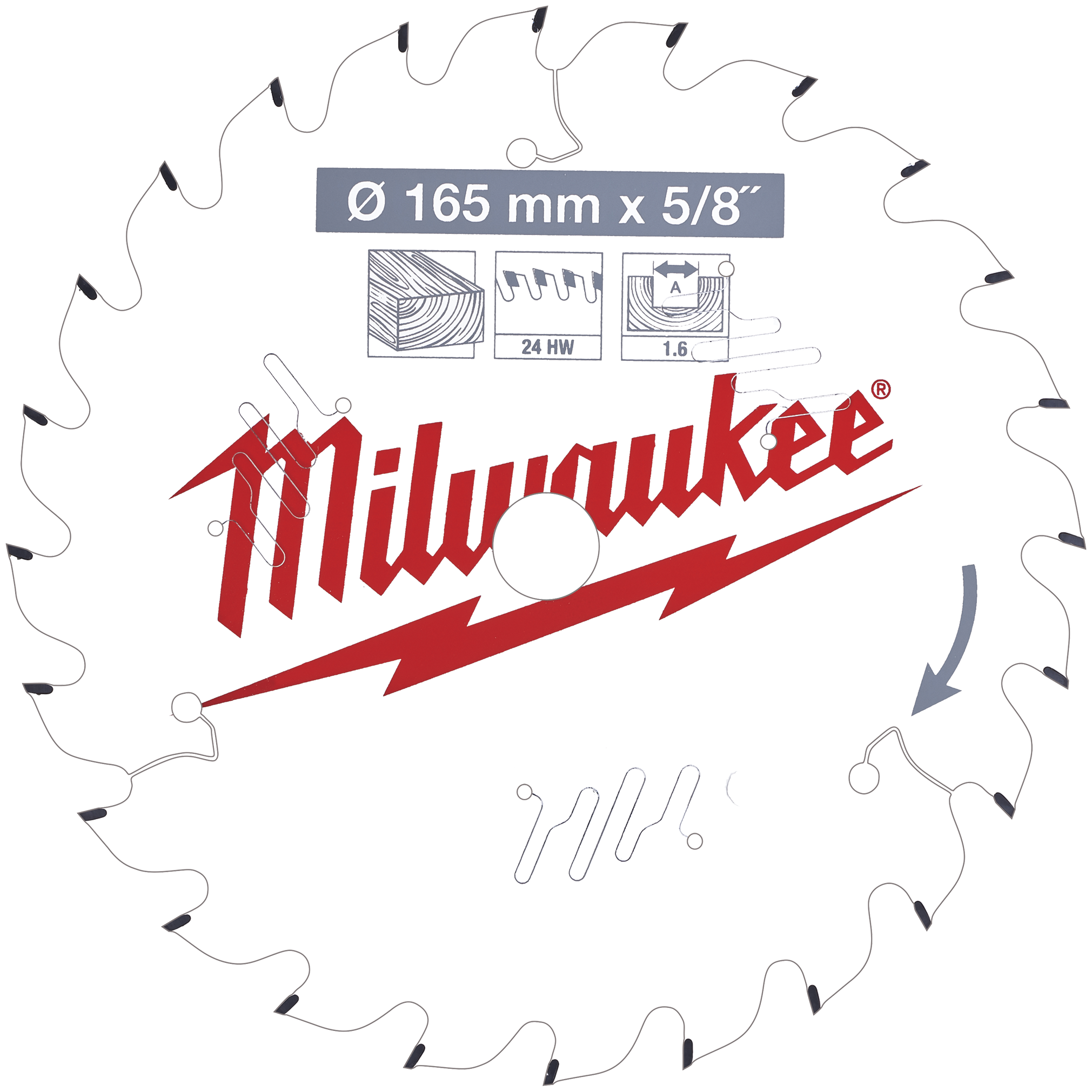 Rundsavklinge Pw 165ã 15 87ã   6mm 24atb