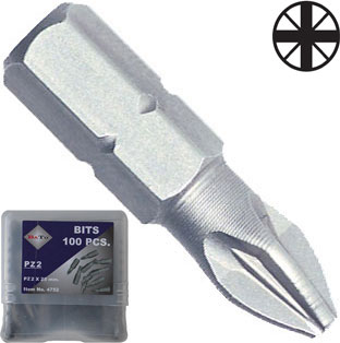 Bato Pz3 Skruetrækkerbits 25mm - 100 Stk Tilbud!