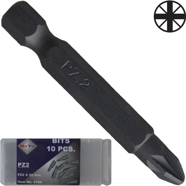 Bato Bits Pz3 50mm - 10 Stk til skruetrækkere, tilbud!