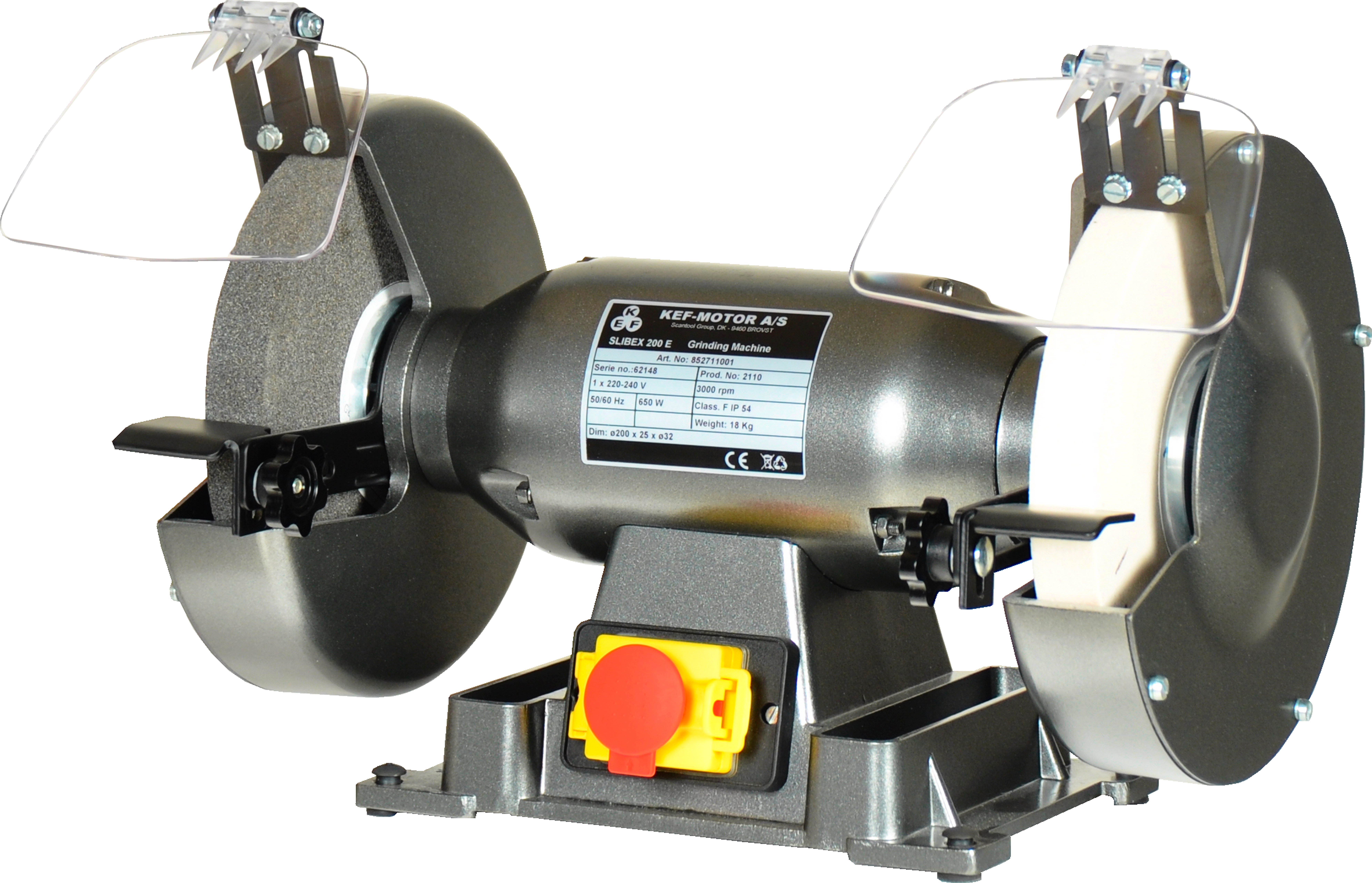 Bænksliber Slibex 150 1x230v Med Slibeskiver 150x25xø32 Mm Nk60 Ek80