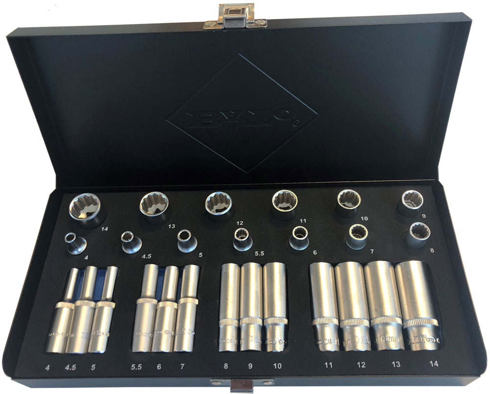 Bato Topsæt     Quot  12kt    -14mm Kort   -14mm Lang  26 Dele
