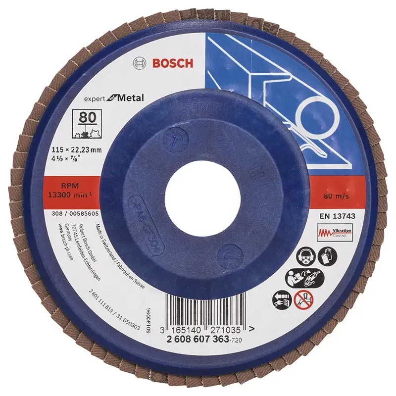 Bosch Lamelslibeskive :mt ø115x22mmk80 Flad 2608607363