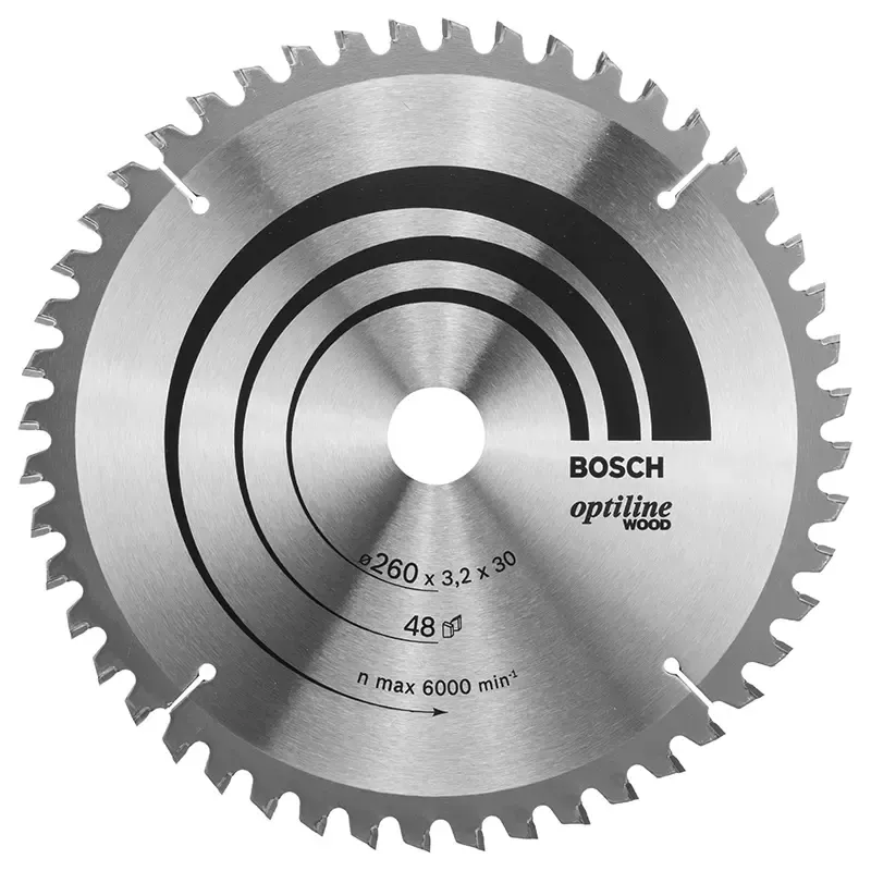 Bosch Rundsavsklinge Opti- ø260x30x3 2mm 48 2608641202