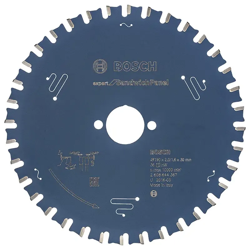 Bosch Rundsavsklinge 190x2 0x30mm 36t Exp Sandwich 2608644367