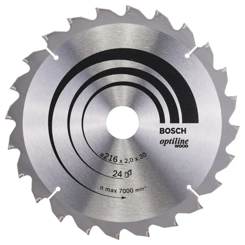Bosch Rundsavsklinge ø216x30mm 24t -5gr Træ 2608640431