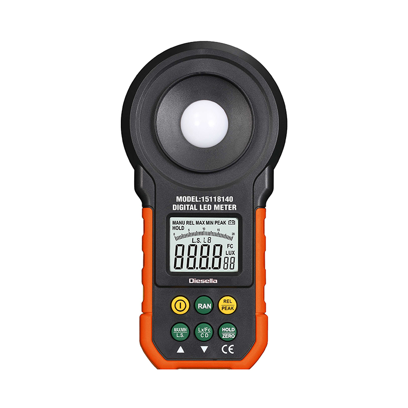 Digital Luxmeter For Måling Af Alm  Lys- Og Led Lysintensitet