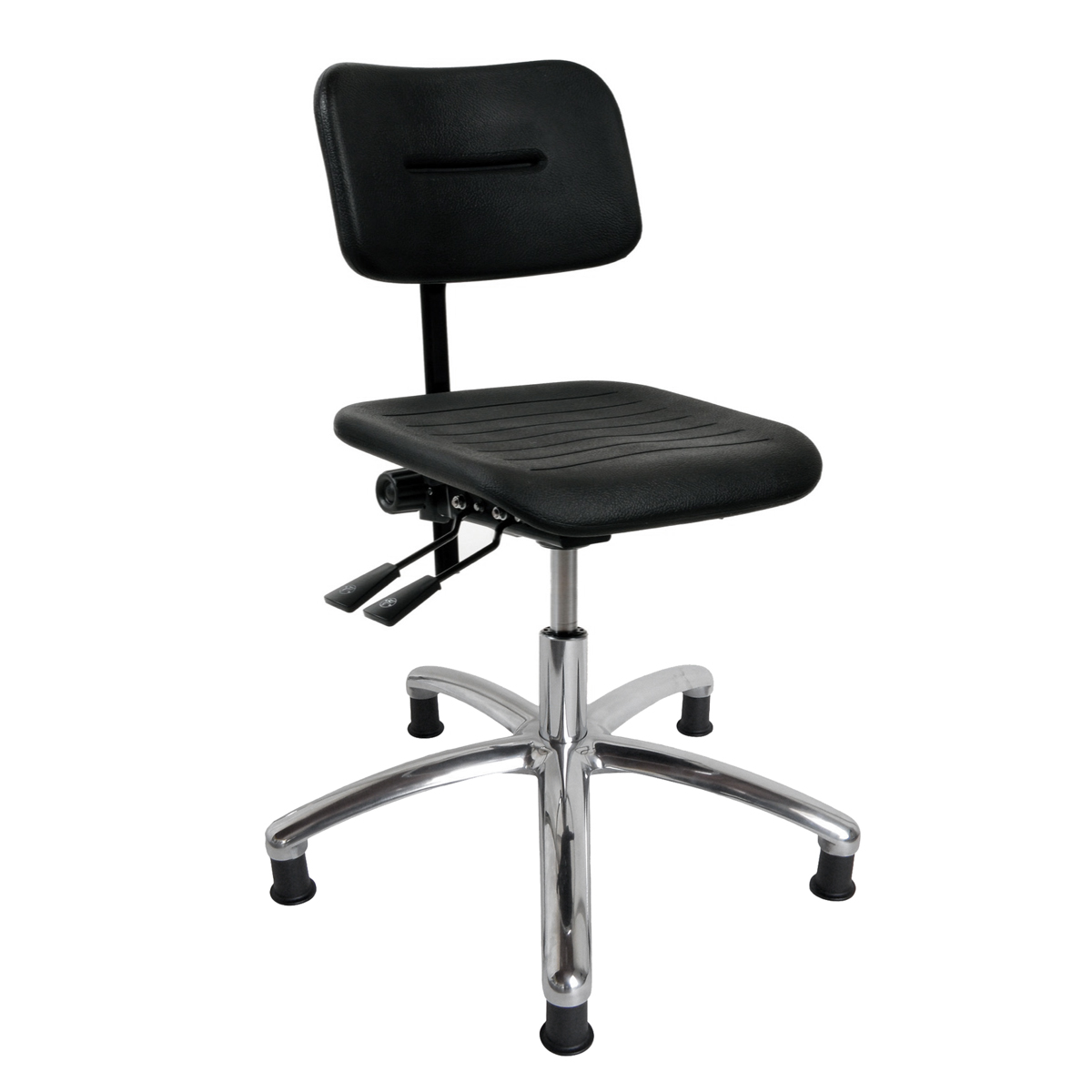 Dynamo Arbejdsstol Med Sæde Ryg   Pu-skum  Glidesko Og Indstilling Af Sæde- Og Ryg  600-860 Mm
