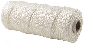 Garn Kryssflätat Nylon 6mm Vit