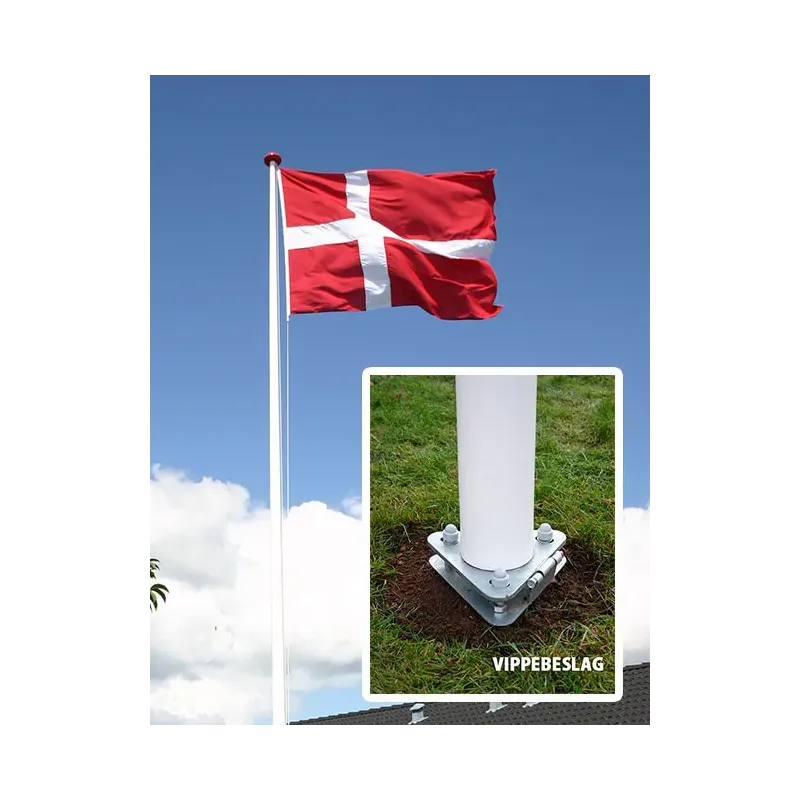Glasfiberflagstang   Vippebeslag 10 Meter