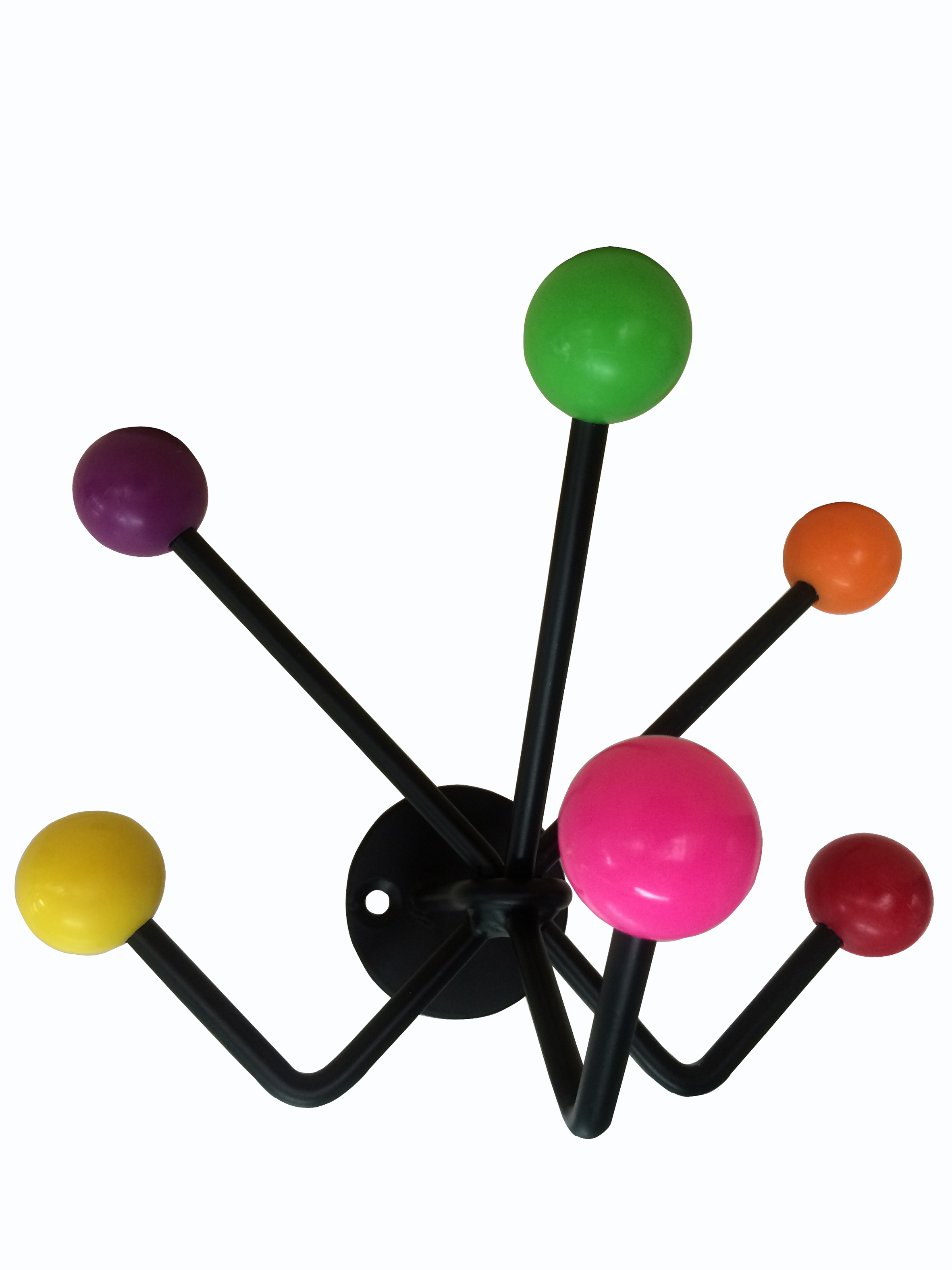Knagerække Kroge Sort Multi