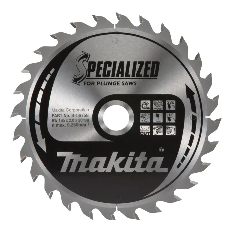 Makita Hm Savklinge 165x20x28z Træ -56758