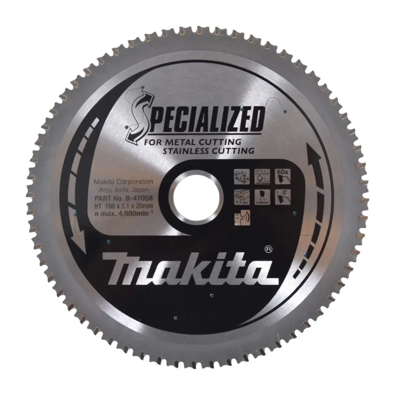 Makita Hm-klinge 150x20x60z Inox -47058