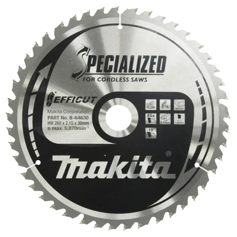 Makita Klinge Tct 260x30mm 45t Effi -64630