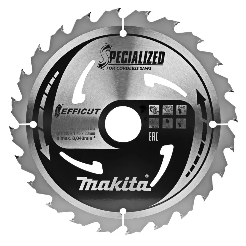 Makita Klinge Tct 190x30mm 24t Effi -64185