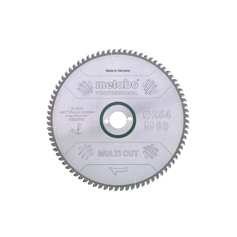 Metabo 4007430177032 628090000 Rundsavklinge Multi Cut Kvalitet Professional Til Semistationære Rundsav