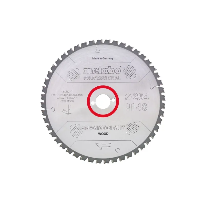 Metabo 4007430176950 628058000 Rundsavklinge Precision Cut Wood Kvaliltet Professional Til Semistationære Rundsav