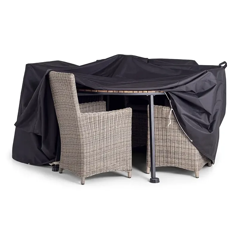 Overtræk   Havemøbler Polyester Sort 185x95x185cm