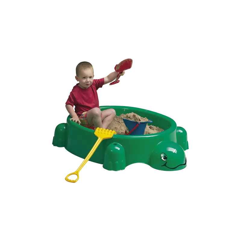 Paradiso Toys Sandkasse Plast Skildpadde Med Låg Grøn 805-487