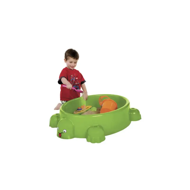 Paradiso Toys Sandkasse Plast Skildpadde Med Låg Smil Grøn 805-494
