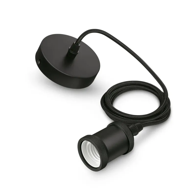 Philips Modern Cord Pendant Black 1x60w 230v 8718696167762