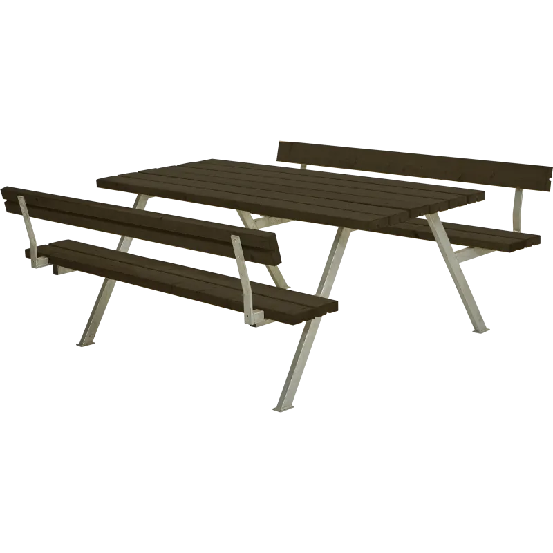 Plus Alpha Bord Bænkesæt     Ryglæn   177 Cm     Sort