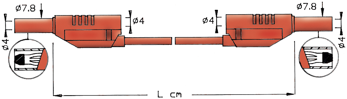 Prøveledning 2711 Sort 100 Cm