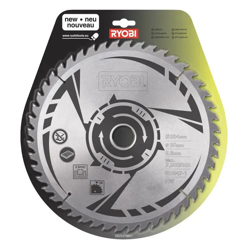 Ryobi Savklinge Til Kap- Geringssav 254 30 Mm 48 Tænder Sb254t48a1