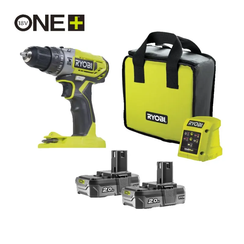 Ryobi Slagbore- Skruemaskine 18 One R18pd2-220s