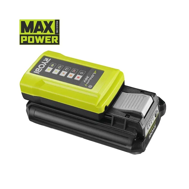 Ryobi 36v Sæt Lader Ry36c17a Med Led Strømindikator Amp Tim Ry36bc17a-120 Max Power