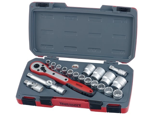 Topnøglesæt Tengtools T1221 - 21 Dele til mekanikere