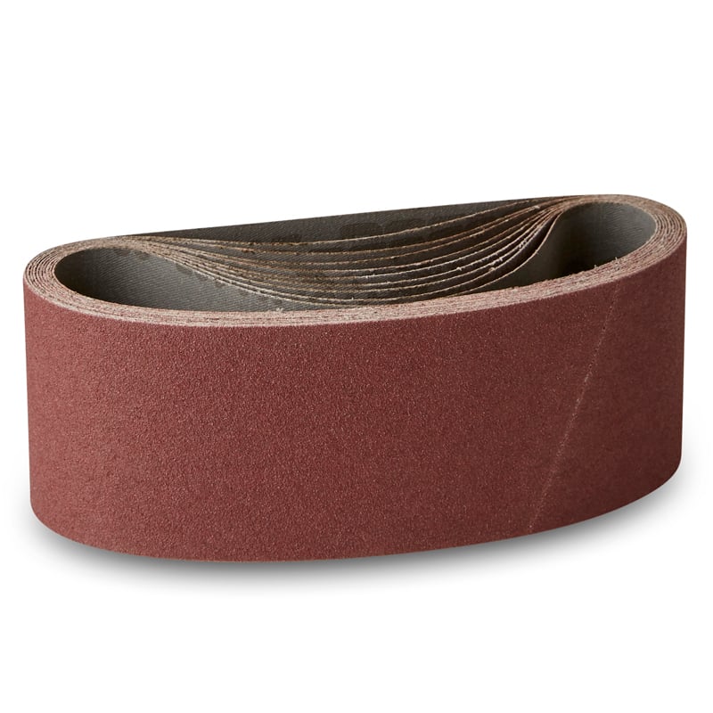 50x800mm Lærreds Slibebånd 10 Stk  Korn P40