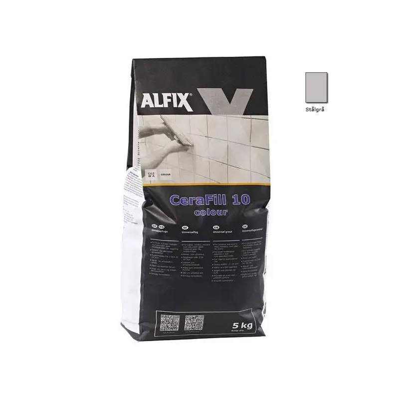 Alfix Cerafill 10 Colour Stålgrå   Kg