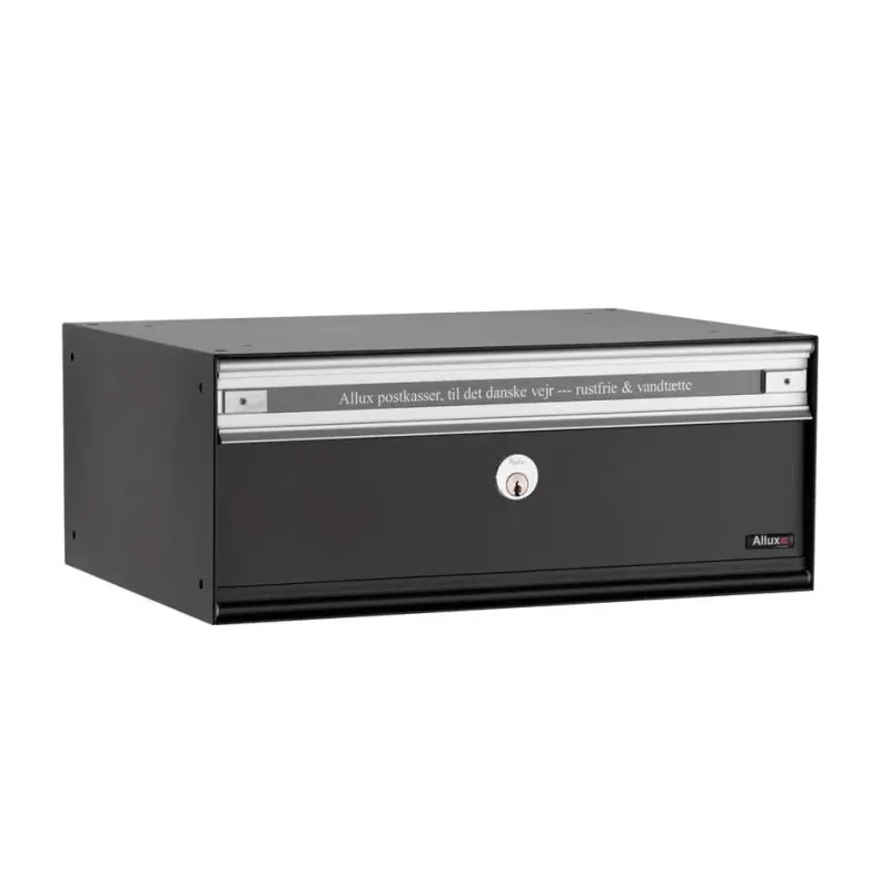 Allux Pc2 Uden Lås   Modul Sort   Stållåge Systempostkasse F47855-4s