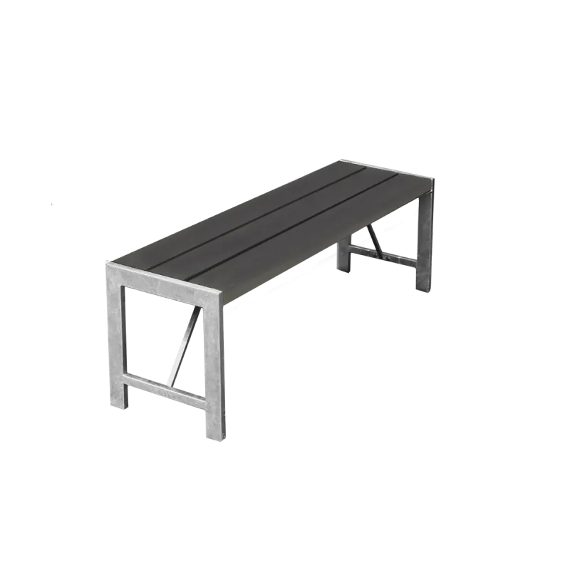 Bænk  -model 123 Cm  Nonwood Antracit Og Galv  Stel Hortus