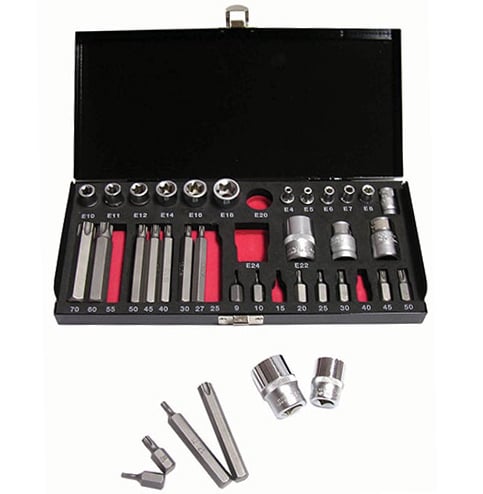 Bato Auto Bitssæt Torx og E-toppe - 35 Dele Tilbud!