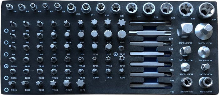 Bato Autobits-  -toppesæt   Adapter  Eva