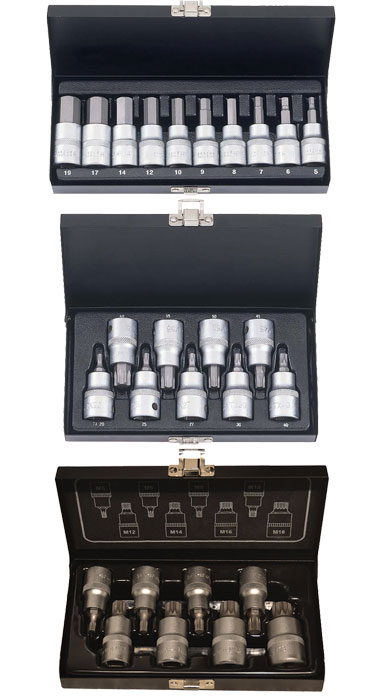 Bato Kombi Pakke  Stifttopsæt  -19mm     Quot  Stifttopsæt Torx 20-60     Quot  Stifttopsæt Xzn  -18     Quot  27 Dele