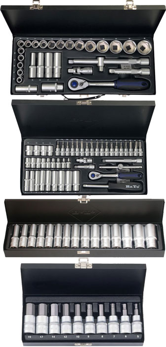 Bato Kombi Pakke Topnøglesæt 10-36mm Quot Topnøglesæt -14mm Quot Langtoppesæt 10-24 Quot Stifttopsæt -19mm Quot 99 Dele