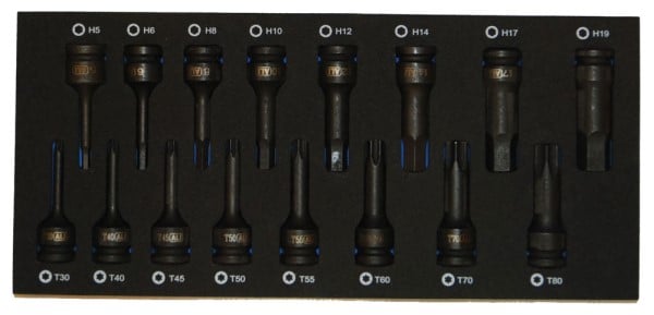 Bato Kraft Stifttopsæt     Quot  6kt   -19mm  Torx 30-80  Eva