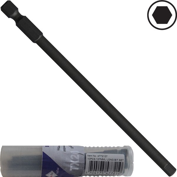 Bato 127 mm Bits Sæt - 10 stk Præcisionsværktøj