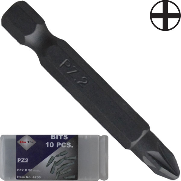 Bato 10 Stk 50mm Phillips Bits - Universelt Værktøjssæt