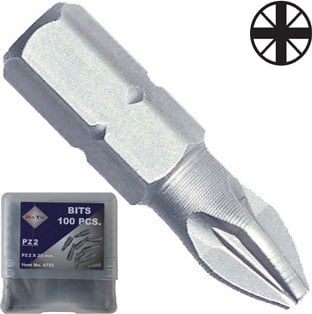Bato PZ2 Skruebits 25mm - 100 Stk Tilbud!