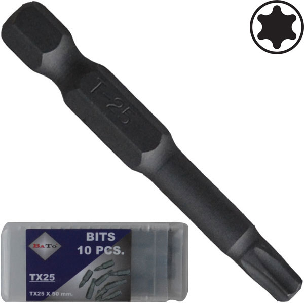 Bato Torx Bits 50mm - 10 Stk til Skruetrækker