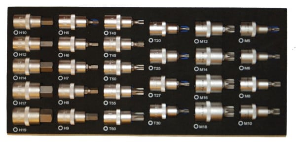 Bato Stifttopsæt     Quot  6kt  -19mm  Torx 20-60  Xzn M5-m18  Eva