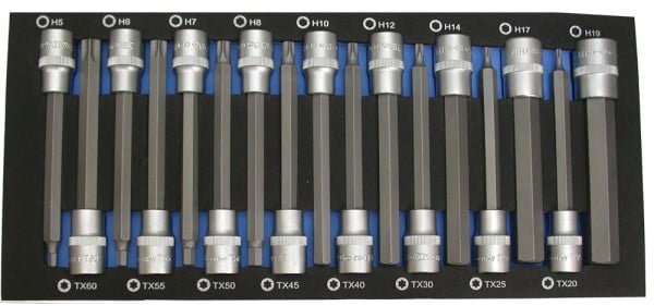 Bato Stifttopsæt     Quot  Lang  6kt   -19mm  Torx 20-60  Eva
