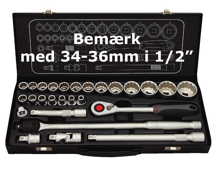 Bato Topnøglesæt 12kt - 36mm, 27 Dele til Gør-Det-Selv