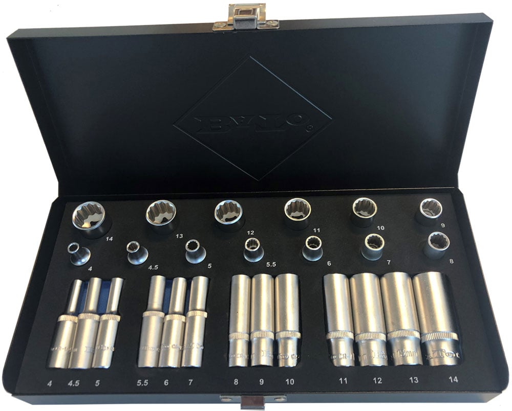 Bato Topsæt     Quot  12kt    -14mm Kort   -14mm Lang  26 Dele