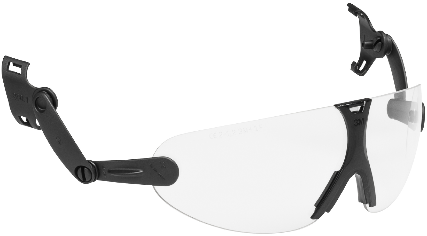 Beskyttelsesbriller V9c   Hjelmmontage  Klar Glas