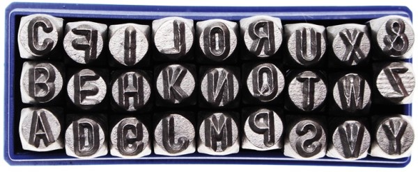 Bgs Slagbogstaver 6mm 27 Dele - -